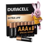 Батарейка Duracell AAA лужні 8 шт. в упаковці (5000394203341 / 81480364)