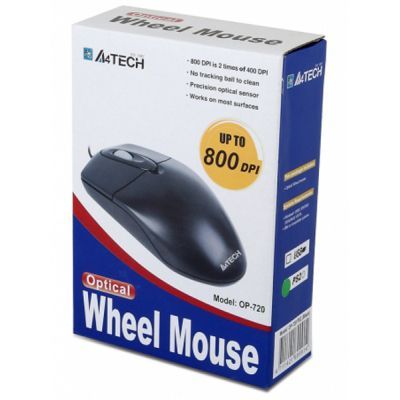 Мышка A4Tech OP-720 Black-USB (4711421699495)