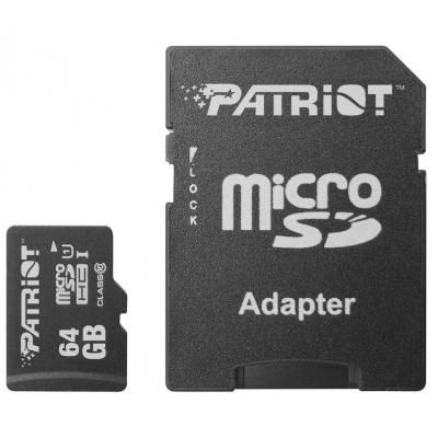 Карта пам\'яті Patriot 64GB microSD class10 UHS-1 (PSF64GMCSDXC10)