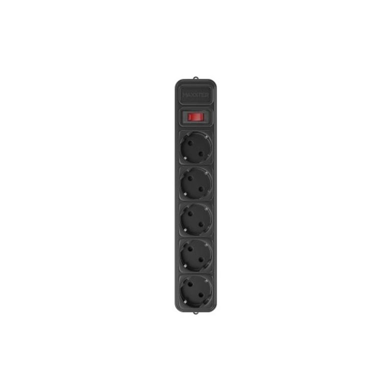 Сетевой фильтр питания Maxxter чорний, 3 м кабель, 5 розеток (SPM5-G-10B)