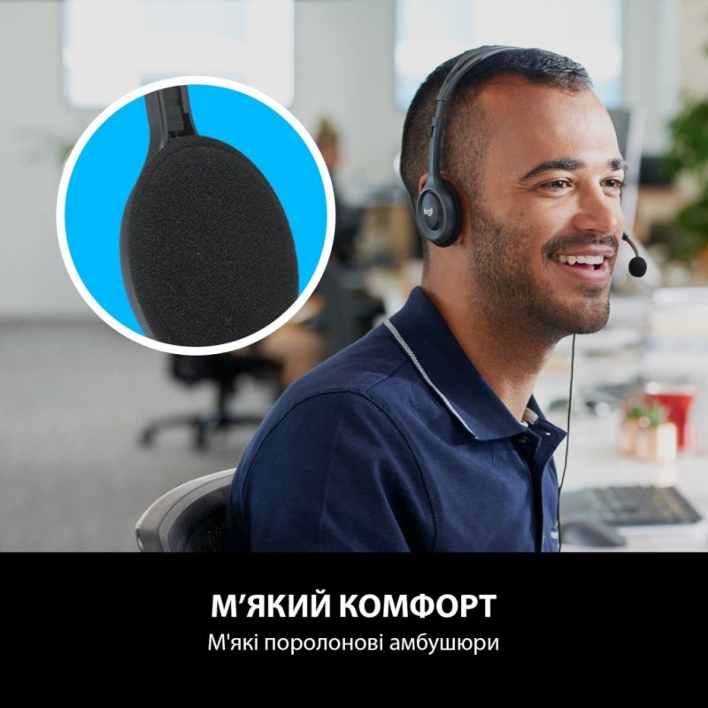 Наушники Logitech H111 Stereo Headset with 1*4pin jack (981-000593)