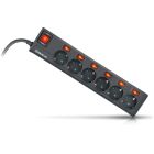 Мережевий фільтр живлення REAL-EL RS-6 EXTRA 3m, black (EL122300002)