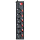 Сетевой фильтр питания REAL-EL RS-6 EXTRA 3m, black (EL122300002)