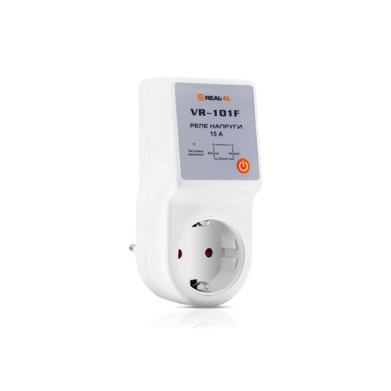 Реле напруги REAL-EL VR-101F, white (EL122300009)