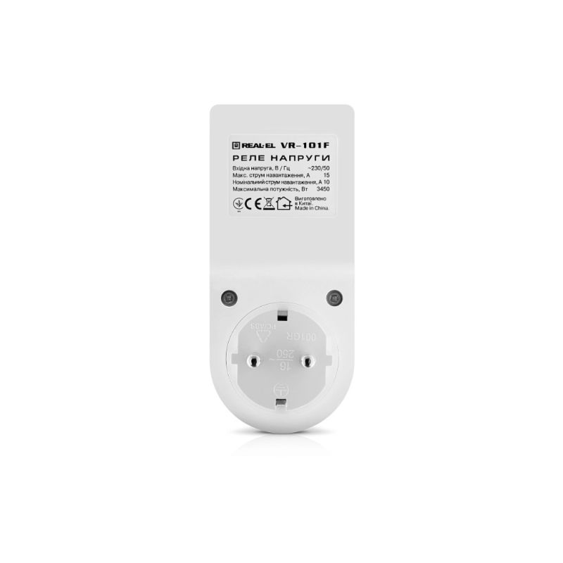 Реле напруги REAL-EL VR-101F, white (EL122300009)