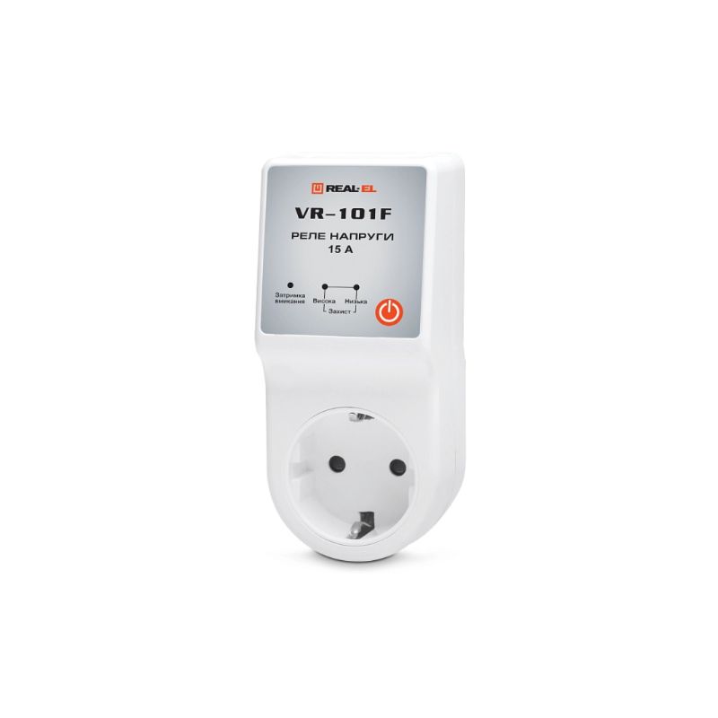 Реле напруги REAL-EL VR-101F, white (EL122300009)