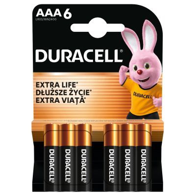 Батарейка Duracell AAA лужні 6 шт. в упаковці (5000394107472 / 81483511)