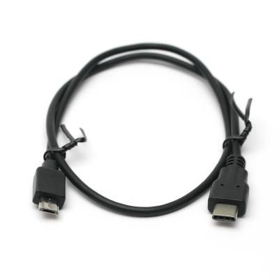 Дата кабель USB-C to Micro 5P 0.3m PowerPlant (KD00AS1259)