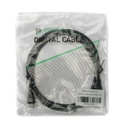 Дата кабель USB 3.0 AM to USB-C 1.5m PowerPlant (KD00AS1254)