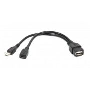 Переходник OTG USB 2.0 AF to Micro 5P M+F 0.15m Cablexpert (A-OTG-AFBM-04)