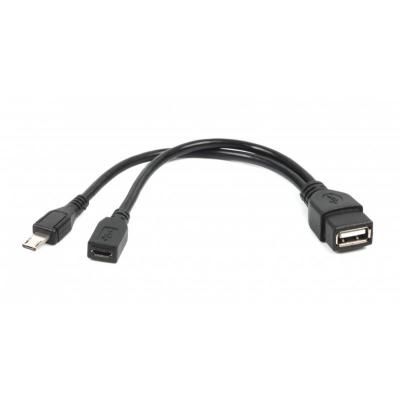 Переходник OTG USB 2.0 AF to Micro 5P M+F 0.15m Cablexpert (A-OTG-AFBM-04)
