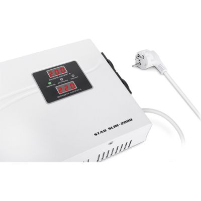 Стабілізатор напруги REAL-EL STAB SLIM-2000, white (EL122400008)