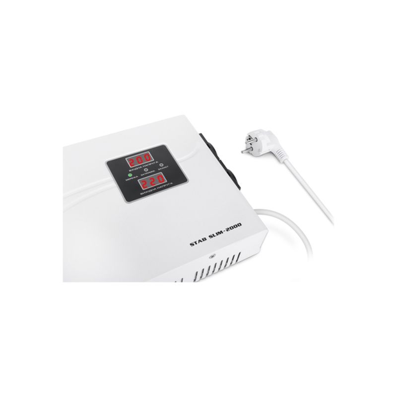 Стабилизатор напряжения REAL-EL STAB SLIM-2000, white (EL122400008)