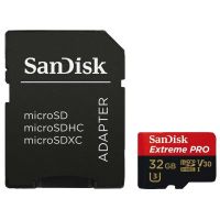 Карта пам\'яті SanDisk 32GB microSD class 10 V30 A1 UHS-I U3 4K Extreme Pro (SDSQXCG-032G-GN6MA)