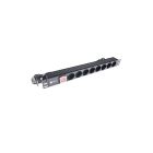 Силовой блок Eserver 19" 8 розеток, выкл., алюм. корпус PDU 220В, 16А (WT-2261A-GER-8WAY)