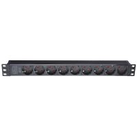 Силовий блок Eserver 19" 9 розеток, без выкл., без кабеля, алюм. корпус, 16А (WT-2261A-GER-9WAY-WO)