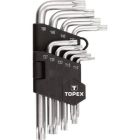 Набор инструментов Topex ключи шестигранные Torx T10-T50, набор 9 шт.*1 уп. (35D960)