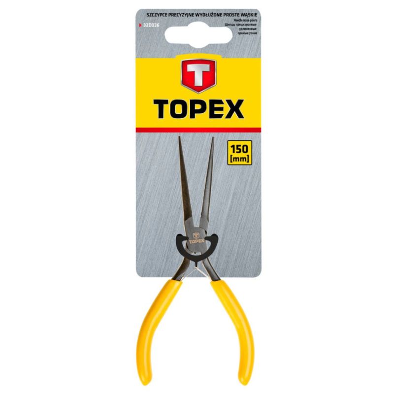 Плоскогубці Topex подовжену вузькі прецизійні, 150 мм (32D036)
