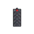 Сетевой фильтр питания REAL-EL REAL-EL RS-8 PROTECT, 1.8m, black (EL122300021)