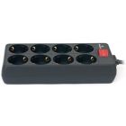 Сетевой фильтр питания REAL-EL REAL-EL RS-8 PROTECT, 3m, black (EL122300022)