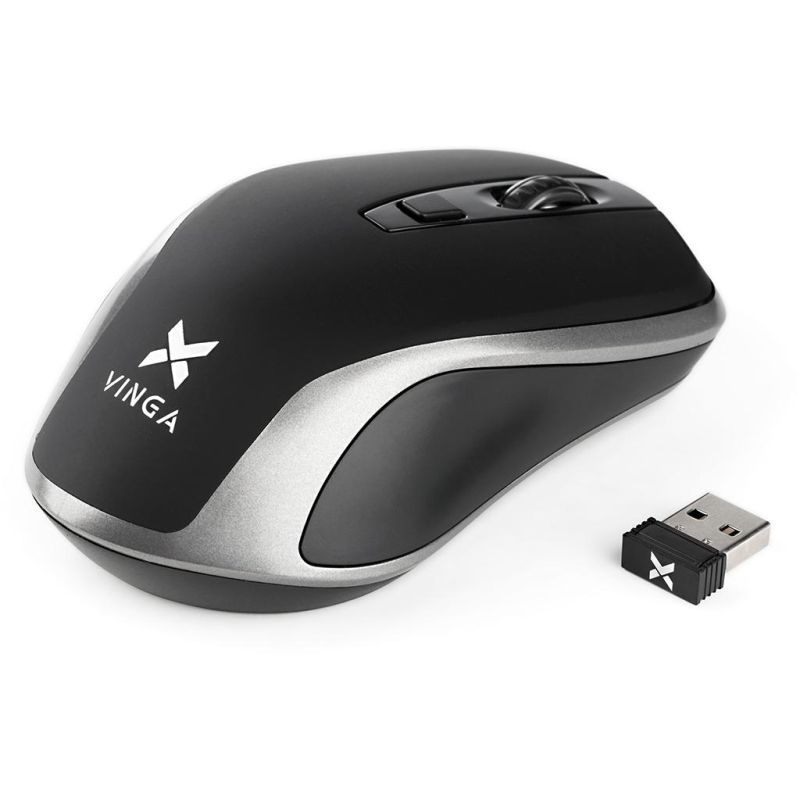 Мишка Vinga (MSW-909 Silent black-grey)