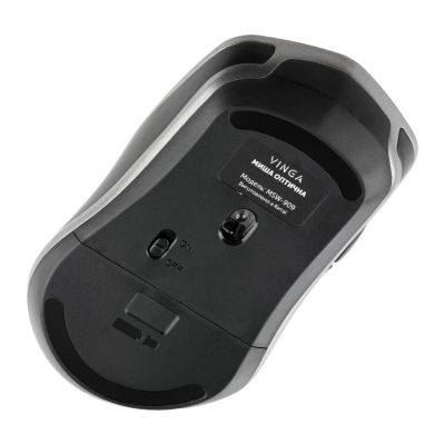 Мишка Vinga (MSW-909 Silent black-grey)