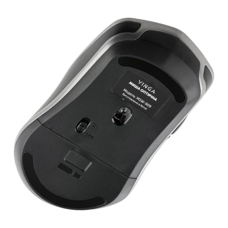 Мишка Vinga (MSW-909 Silent black-grey)