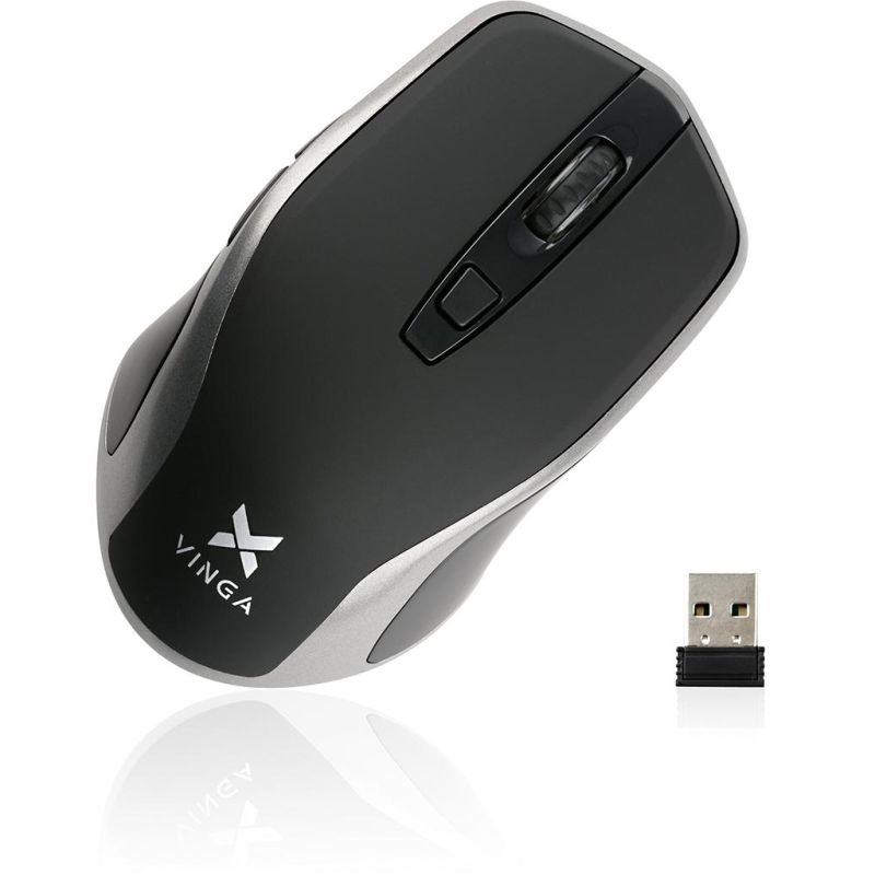 Мишка Vinga (MSW-909 Silent black-grey)