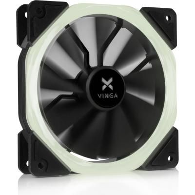 Кулер для корпуса Vinga (LED fan-01 white)