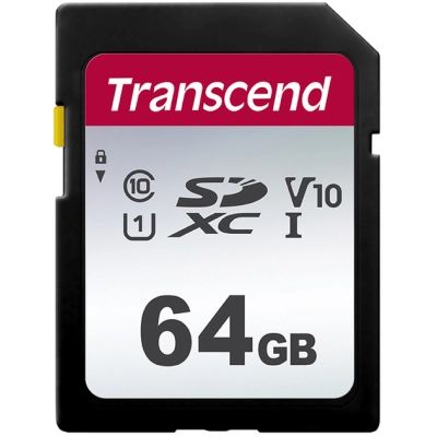 Карта пам\'яті Transcend 64GB SDXC class 10 UHS-I U1 V10 (TS64GSDC300S)