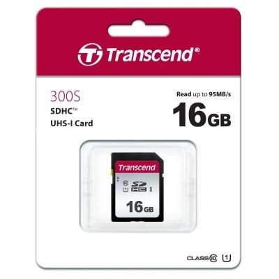 Карта пам\'яті Transcend 16GB SDHC class 10 UHS-I U1 (TS16GSDC300S)