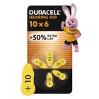 Батарейка Duracell для слуховых аппаратов размер 10, 6 шт. в упаковке (5007510/5011445)