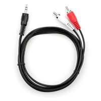 Кабель мультимедийный 3.5mm M to 2xRCA M 1.5m Vinga (VCPDCJ35MRCA21.5BK)