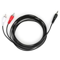 Кабель мультимедийный 3.5mm M to 2xRCA M 3.0m Vinga (VCPDCJ35MRCA23BK)