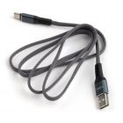 Дата кабель USB 2.0 AM to USB-C 1.0m flat nylon gray Vinga (VCPDCTCFNB1GR)