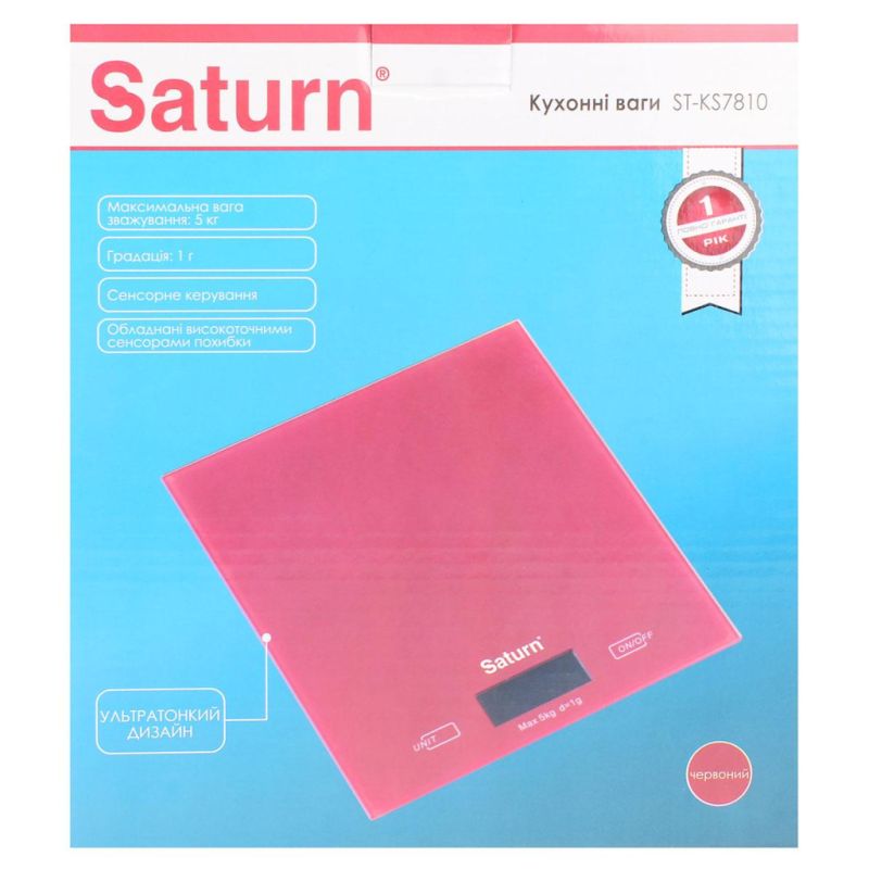 Ваги кухонні Saturn (ST-KS7810 Red)