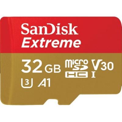 Карта пам\'яті SanDisk 32GB microSD class 10 UHS-I U3 V30 A1 Extreme (SDSQXAF-032G-GN6AT)