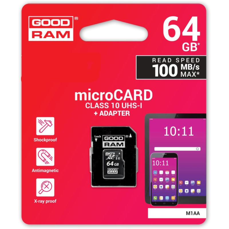 Карта памяти Goodram 64GB microSDXC Class 10 (M1AA-0640R12)