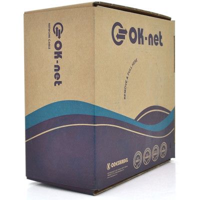 Кабель сетевой OK-Net FTP 100м cat.5e внешний (F/UTP-cat.5E) (КППЭ-ВП (100) 4*2*0,51 / 100)