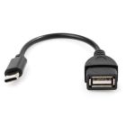 Переходник OTG USB 2.0 AF to USB-C 0.1m Vinga (VCPDCOTGTCBK)