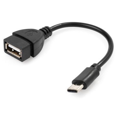 Переходник OTG USB 2.0 AF to USB-C 0.1m Vinga (VCPDCOTGTCBK)