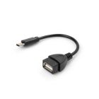 Переходник OTG USB 2.0 AF to USB-C 0.1m Vinga (VCPDCOTGTCBK)