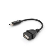 Переходник OTG USB 2.0 AF to USB-C 0.1m Vinga (VCPDCOTGTCBK)