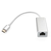 Переходник USB-C to RJ45 Ethernet 1000Mbps aluminium Vinga (VCPATC2GBLNS)