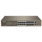 Коммутатор сетевой Tenda (TEF1118P-16-150W)