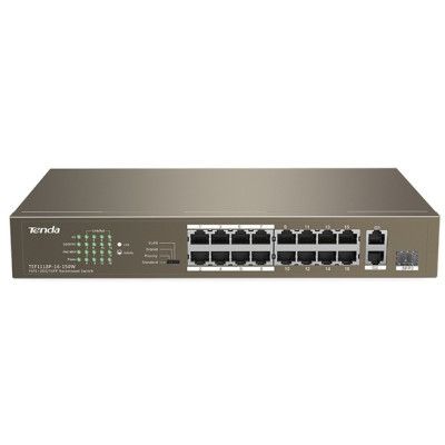 Коммутатор сетевой Tenda (TEF1118P-16-150W)