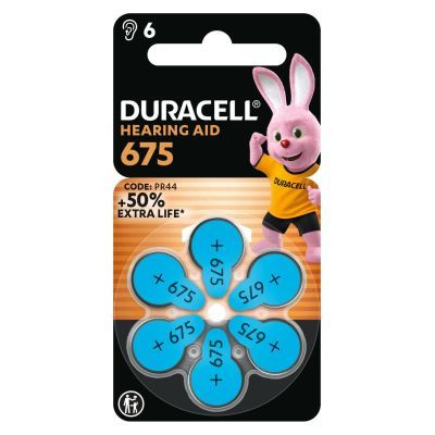 Батарейка Duracell для слухових апаратів розмір 675, 6 шт. в упаковці (5004326)