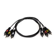 Кабель мультимедийный 3xRCA M to 3xRCA M 0.8m Atcom (10808)