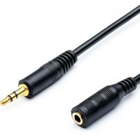 Кабель мультимедийный 3.5mm M to 3.5mm F 0.8m Atcom (16846)