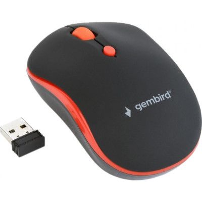 Мишка Gembird (MUSW-4B-03-R) Black+Red (MUSW-4B-03-R)